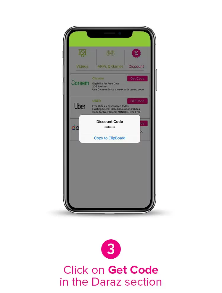 Daraz new app code top