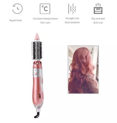 Aolvo Portable Multi-function Hot Air Comb 2 In 1,Blowing Hair And Combing Hair 58 Degree Constant Temperature Hair Care Hair dryer.