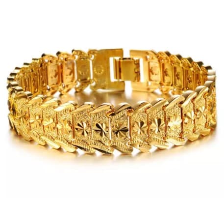 Gold Plated Men's Wedding Bracelet