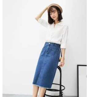 New Style Summer Wear Vintage High-waisted Cowboy Skirt