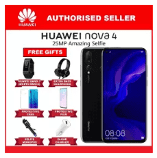Huawei Nova 4 (8GB + 128GB) Original Huawei Malaysia Set + Free Huawei Band 3